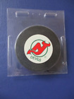 NEW JERSEY DEVILS  NHL VINTAGE GAME PUCK JOHN A. ZIEGLER TRENCH MFG. NEW IN PKG