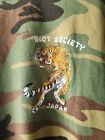 Riot Society Shirt Mens MediumGree Camo Tiger Long Sleeve Japan Skater USA Made