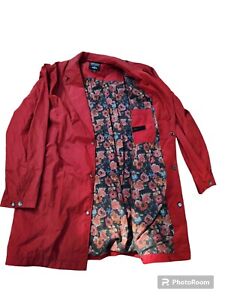 Publish vbrand Red Trench Coat Floral Pattern