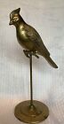 Leonard Silver Co. 14” Solid Brass Cockatiel Bird on Perch/Stand Decorative