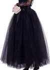 928 - Plus Size Long Maxi A-Line Tutu Tulle Wedding Skirt