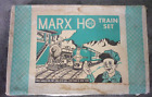 Vintage MARX HO Scale Train 17840 Set in Original Box &  4 HO slot Car size cars