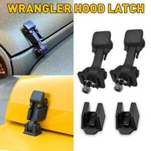 1Pair Locking Catch Buckle Kit 2007-18 For Jeep Wrangler JK Parts Hood Latch NEW (For: Jeep)