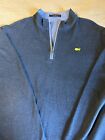 Clubhouse Collection MASTERS Pullover 1/4 Zip NAVY XL MADE IN ITALY