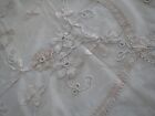 Antique French Net Appliqued Spread, Drapery, Table Cover