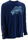 Huk Performance Large Mouth Bass Blue Fishing Tournament Jersey Shirt Sz M