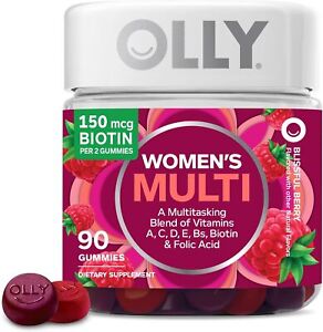 New ListingOLLY Women Multi Daily vitamin Gummy Health & Immune Support BlissfulBerry 90 Ct