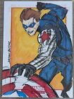 2011 Rittenhouse Marvel Universe Sketch Card Winter Soldier By Jordan Butler 1/1