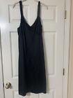 Vintage Cabernet Slip Dress Sleeveless Nightgown Black Undergarment Sz XL