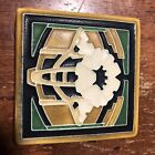 Motawi Tileworks Art Tile Arts and Crafts  Art Deco Water Lily Flower Rare Stamp