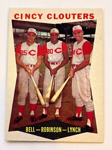 1960 Topps #352 Cincy Clouters VG-EX Gus Bell Frank Robinson Jerry Lynch See Pic