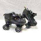 Roller Derby STR Black Faux Leather Quad Roller Skates Unisex Adult Size 5
