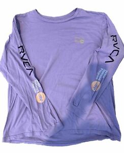 Men’s RVCA long sleeve T-shirt XXL Purple Artist Network Program GUC Beach Surf