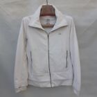 adidas Fleece Track Jacket Women's Large Cream White Clima365 Zip Pockets Warm