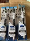 3X Oral-B Pulsar Battery Vibrating Toothbrush  Charcoal Infused Bristles Soft