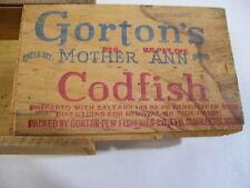 Vintage Gortons salted cod wooden dovetail box
