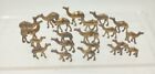 Vintage Lot Of 21 Miniature Solid Brass Camel Figurines