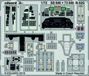 eduard 73646	1/72  B-52G Interior for Modelcollect (Painted)