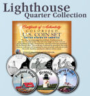 Historic American * LIGHTHOUSES * Colorized US Statehood Quarters 3-Coin Set #4