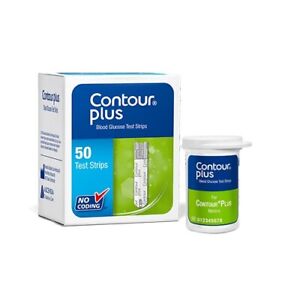 Contour Plus Blood Glucose Test Strips 2 Boxes Total 100 pieces