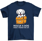 Rescue A Dog Make A Friend For Life T-Shirt Cute Dog Adopt Animals Pet Owner Tee