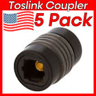 New Listing5 Pcs Optical Toslink Coupler Digital Adapter Optical Audio Cable Extender