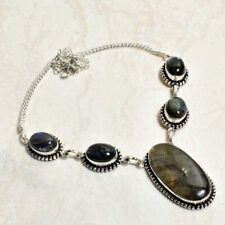 Labradorite Gemstone Ethnic Handmade Necklace Jewelry 34 Gms AN 53324