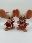 Vintage Topo Gigio Boy And Girl Mouse 12” Christmas Roy Del Florida 1970