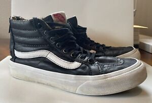 VANS Wms Sz 6.5 SK8-Hi Old Skool Skater Sneaker Leather Back Zip Black Mens Sz 5