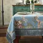 European Style Flower Tassel Tablecloth Chenille Table Cover Coffee Table Cloth