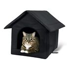 Outdoor Cat House Waterproof - Outside Cat House for Any Weather Black Big