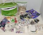 Big Lot Of Craft Beads & Sticks ~ Projects For Kids ~ Safety Pin Angels & More