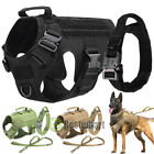 Tactical Dog Harness &Collar & Leash Set Military Training Vest with Handle M-XL