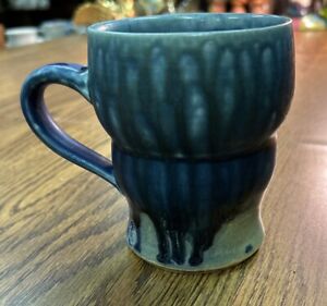 Hand Thrown Pottery Drip Glazed Coffee/Tea Mug Signed
