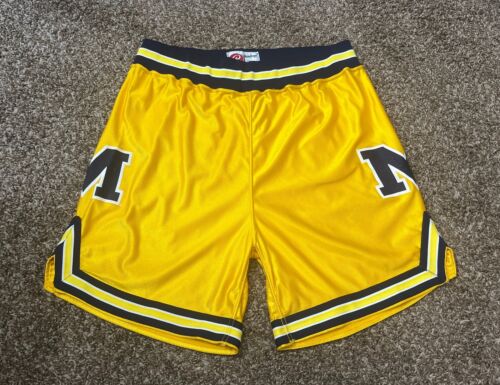 VTG Michigan Wolverines Rawlings Basketball Shorts Size 40 80s 90s Fab 5 Five