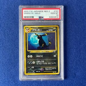 Pokemon TCG Umbreon PSA 10 Holo Bleed Japanese Neo Discovery 2000 One Owner