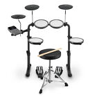 🥁 Donner DED-70 Electronic Drum Set Quiet Mesh Pads Electric Drum Kit + Throne