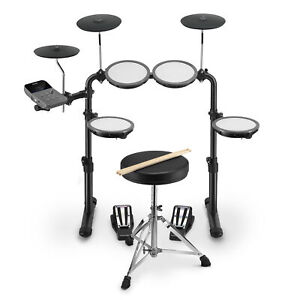 Donner DED-70 Electric Drum Kit Electronic Drum Set Quiet Mesh Pad With Throne