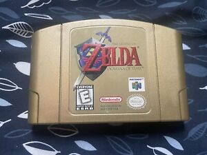 Zelda Ocarina of Time Collector's Edition Gold Nintendo 64 Authentic & Working