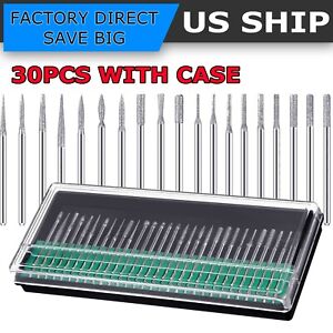30 Nail Art Electric Drill Bits Replacement Manicure Pedicure Files Kit Set Tool