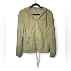 Vintage Etienne Aigner Women 16 Washable 100% Sueded Leather Hooded Zip Jacket *