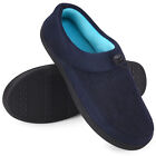 Men Cozy Memory Foam Moccasin Slippers Faux Sherpa Indoor Outdoor House Shoes