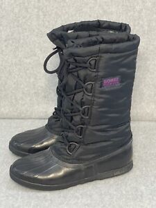 Sorel Women Size 8 M Black Leather Laces Comfort Winter Boots