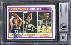 Celtics Larry Bird Authentic Signed 1981 Topps #45 Card Auto 10! BAS Slabbed