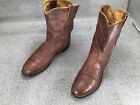 Justin Roper Cowboy Boots Men’s 11.5 EE  Brown Marbled Leather  Classic 3163