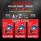 SanDisk Micro SD Card 8gb/16gb/32gb HD Class 4 Memory 1 Pack OR 2 Packs lot Fast