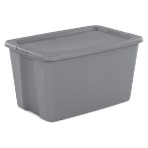Sterilite 30 Gallon Plastic Lightweight Gray Organize Contain and Store Tote Box