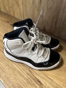 Air Jordan 11 Retro Concord 2018 White Black 378039-100 Size 1Y Shoes Nike