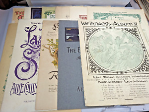 Lot of 12  Large Format Sheet Music Antique Early 1900s Classicals Theater Dance