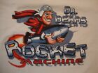 Vintage 90's Magic Springs Dr. Deans Rocket Machine White T Shirt Size XL